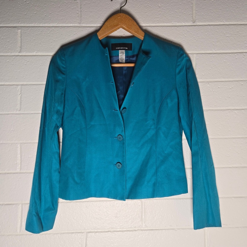 Vtg Jones New York Silk Cotton Blazer Jacket 4 Office Career Lady Jacket Lined